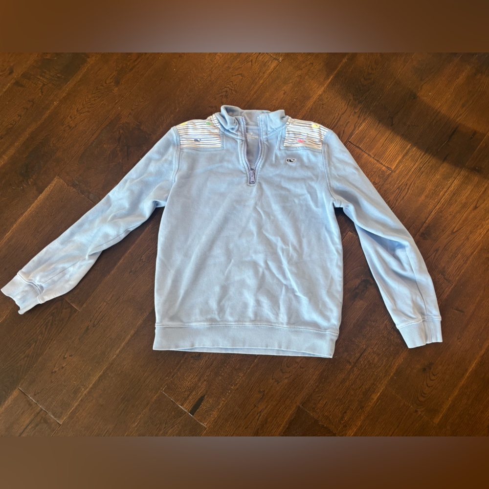 Vineyard Vines Sky Blue Zip-Up Sweater